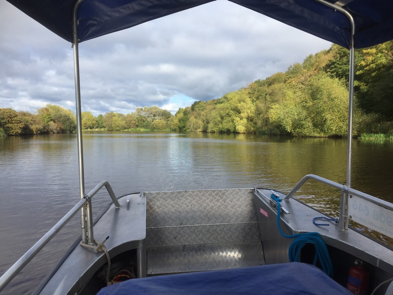 The River Tees with green banks, a calm and scenic waterway